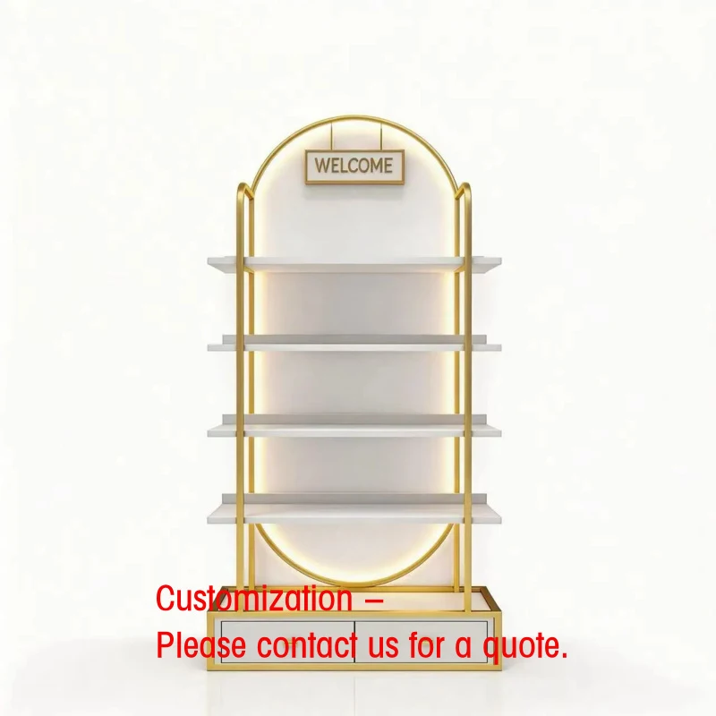 

custom.Customizable Luxury Style Product Display Cabinet Shelves with Lights Suitable Beauty Salons