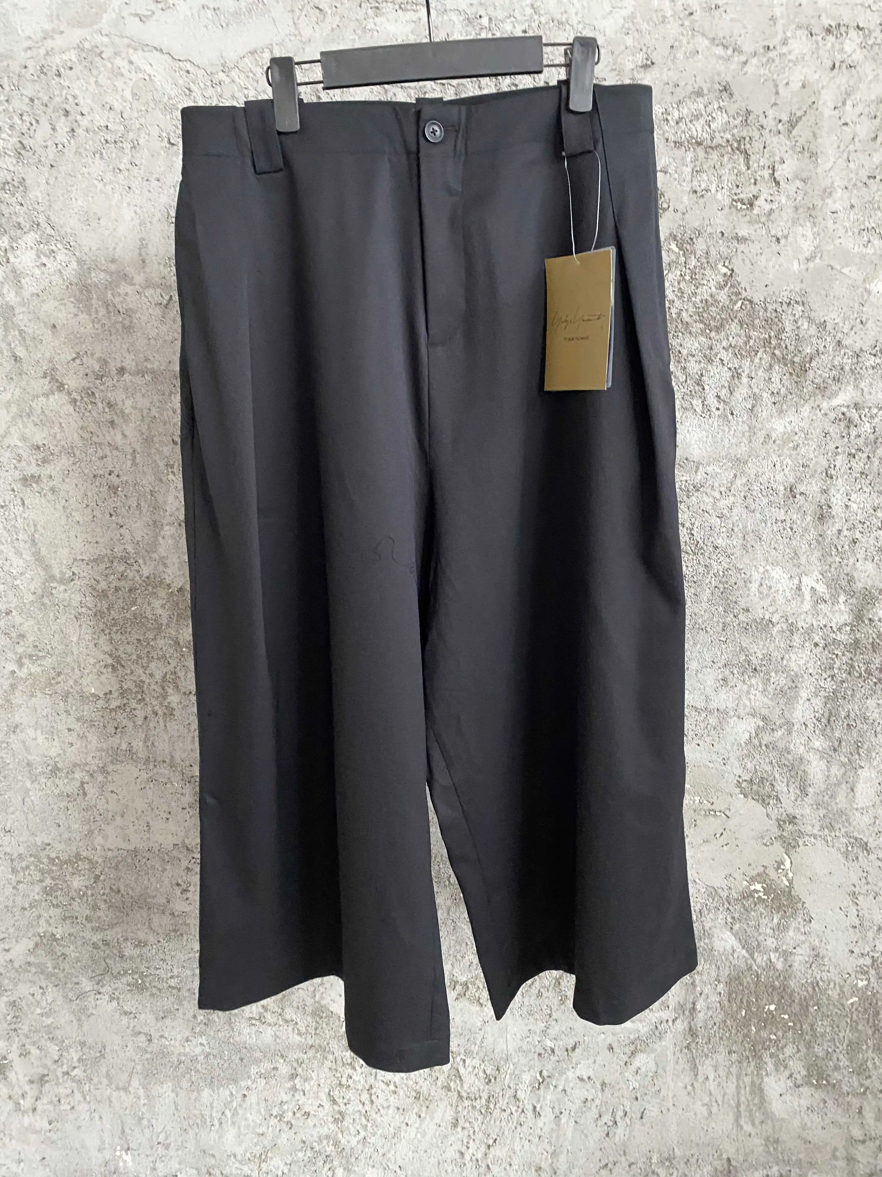 TOP-YAMOTO سراويل كاجوال فضفاضة وضيقة مطبوعة بأحرف أصلية مصنوعة من رايون مع طية صدر قابلة للتمدد #5