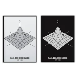 Gaussian Distribution Print, Math Print, Educational Art, Scientist Poster, School Art, Classroom Decor, Carl Friedrich Gauss