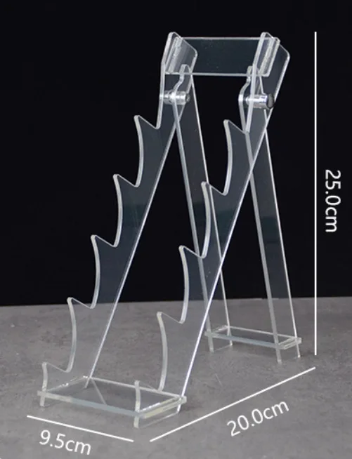 Acrylic Display Stand - 5-Tier High-End Knife Display Holder, Transparent, for Home Use & Storage