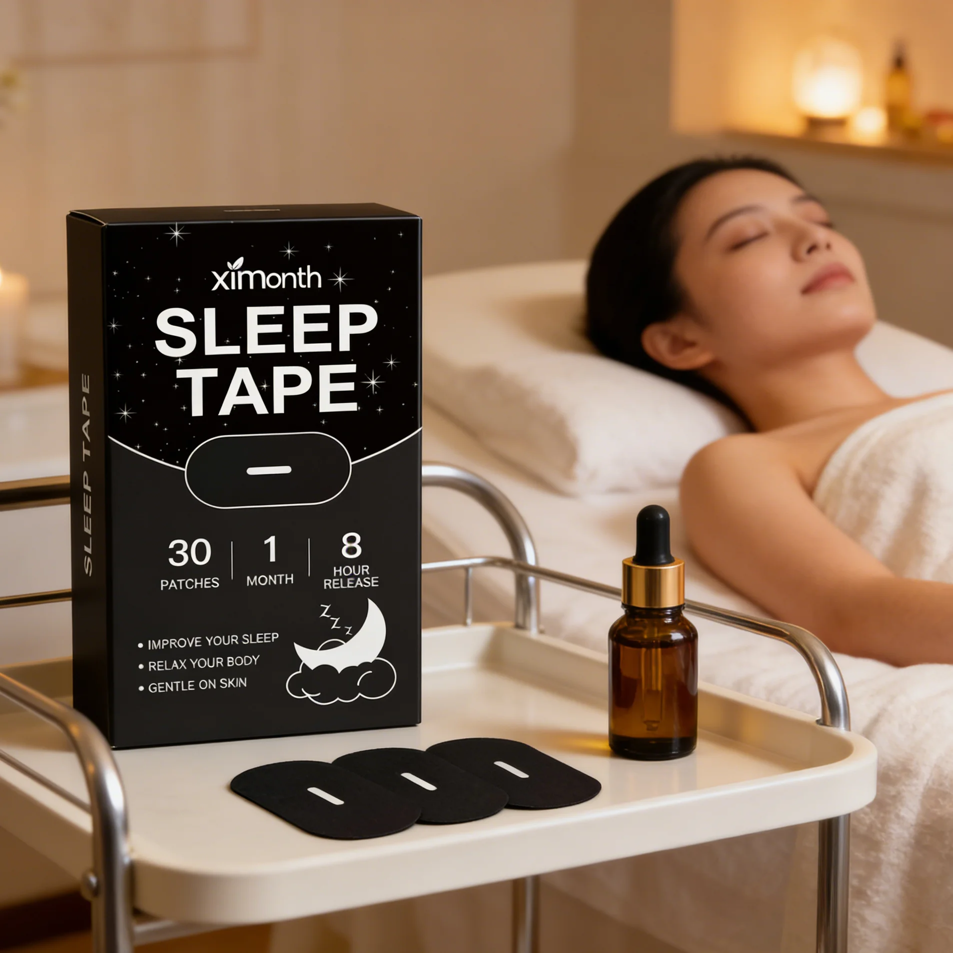 Anti-Schnarch-Mundpflaster Nasenatmungskorrektur Schnarchreduktion Bessere Atmung Verbesserte Schlafqualität Schlaf-Mundorthese-Tape