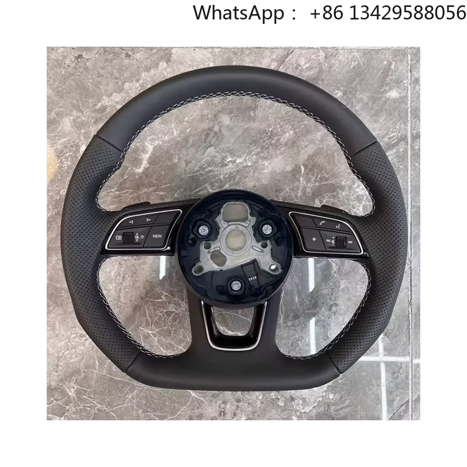Bestselling New Product Special Offer Perforated Leather Flat Bottomed Steering Wheel for Audi A4L A5 A3 A6 A7 Q2L Q3Q5 Rs3 Rs5