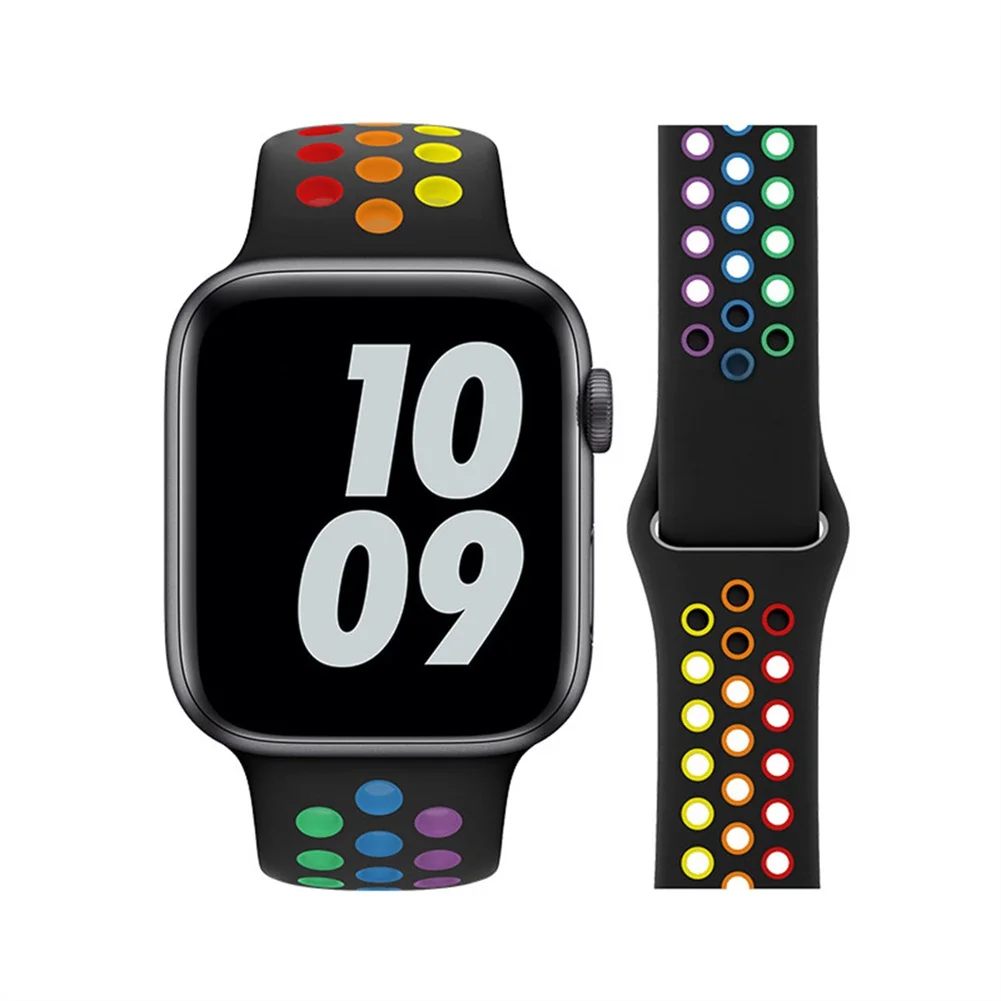 Original Silicone Strap For Apple Watch 46MM 45MM 44MM 49 41 40MM 42MM Sports Rubber Band Iwatch Series11 10 9 8 7 6 SE Ultra2/3