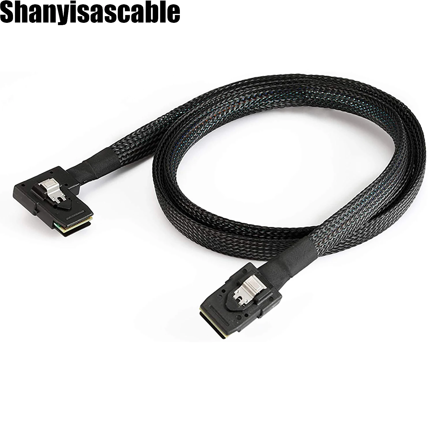 Mini SAS 36Pin SFF8087 Straight to Left Angle SFF8087 1M Server Transfer Cable