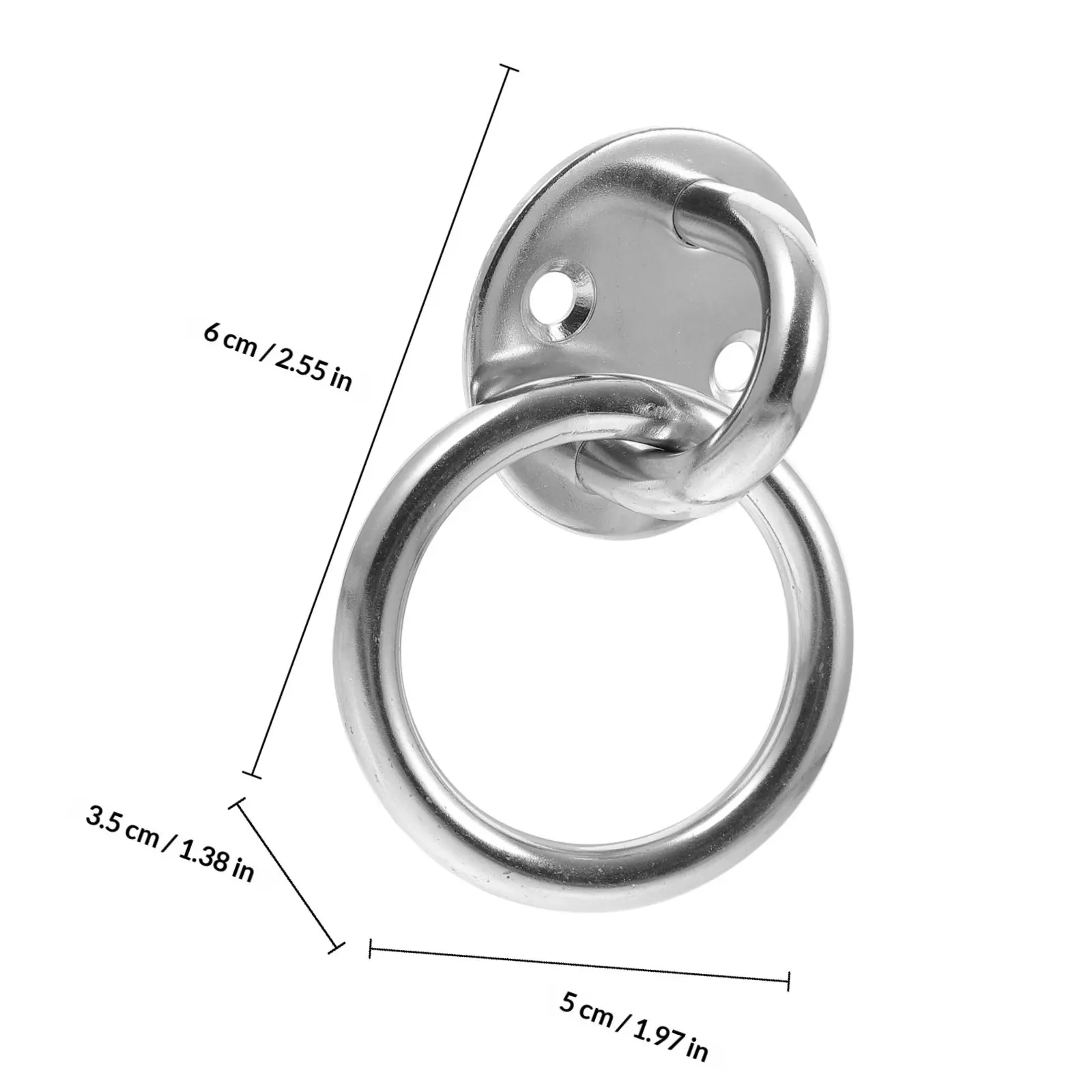 2Pcs Ceiling Pad Eye Hook Kit Heavy Duty Stainless Steel Round Wall Mount Hanging Fitting for Hammock Swing Chair Ceiling Anchor