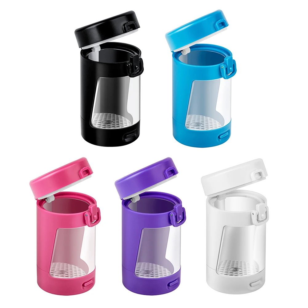 LED Lights Organizer Sealed Box USB Rechargeable 50ml Herb Crusher Storage Case Moisture-proof Herb Storage Box Fathers Day Gift