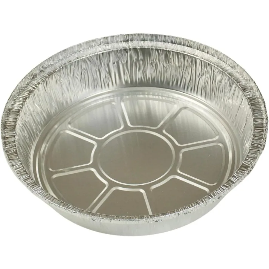 مقالي مستديرة من رقائق الألومنيوم للاستعمال مرة واحدة - حاويات من الصفيح للاستعمال مرة واحدة، مثالية للخبز والطهي والتقديم الطعام والحفلات والكيك
