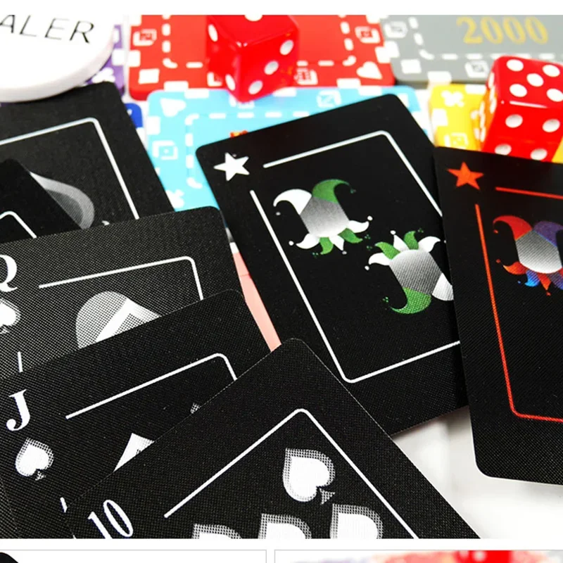 Frosted Waterproof PVC Poker Playing Cards Black Durable Magic Poker Collection Game Cards Paper