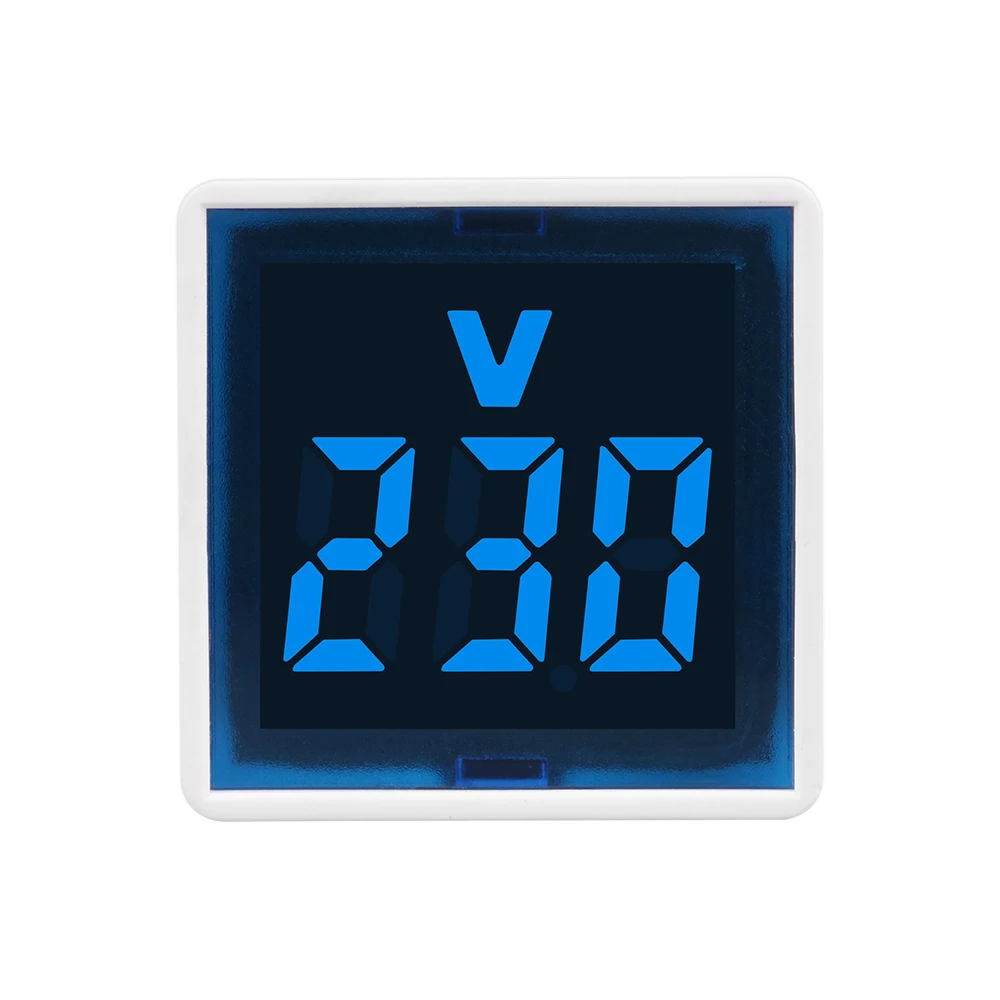 AC 220V/230V ปลั๊กยุโรปสี่เหลี่ยมแบบสากลของใช้ในครัวเรือนดิจิตอล AC โวลต์มิเตอร์วัดแรงดันไฟฟ้าช่วงการวัด: 50 ~ 500V