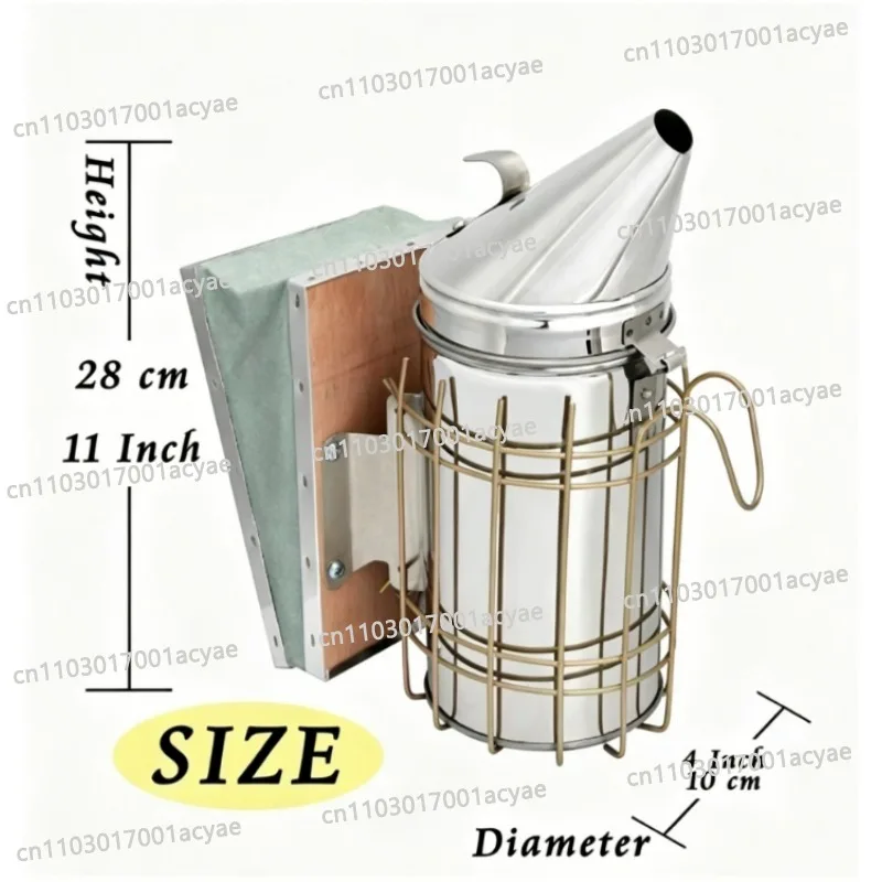 Wire embedder gloves king cage set, stainless steel smoker bee, pig tail sweeping knife, honey shovel duck bill