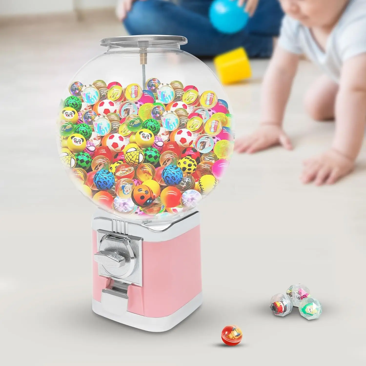 

1.26in Ball Bulk Vending Machine W/Key Bubble Capsule Toys Dispenser Candy Gumball Machine for Game Retail Stores
