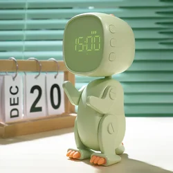 2024 New Dinosaur Alarm Clock Student Special Cartoon Creative Single-Sided LED Electronic Alarm Clock Plastic Material