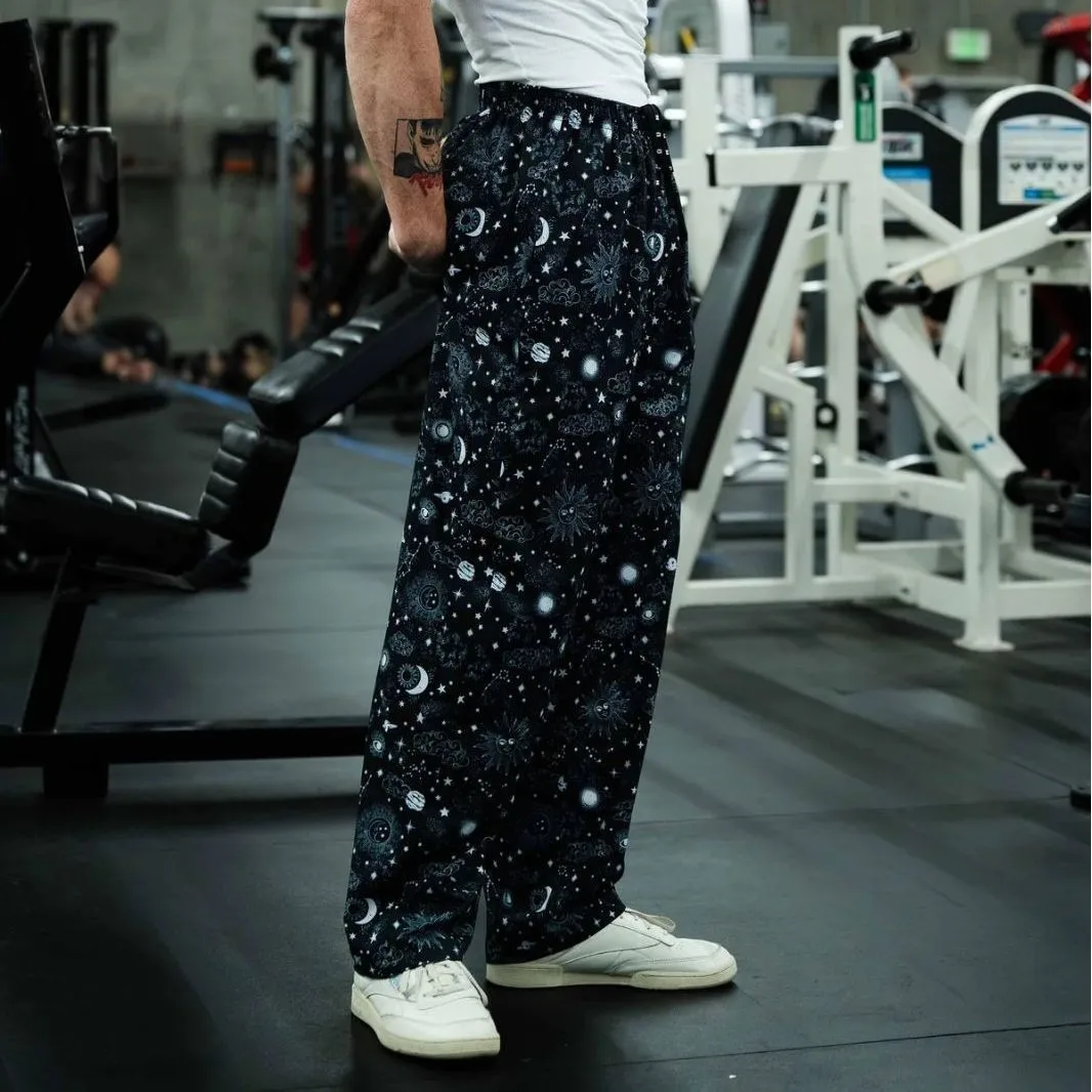 American Retro Thin Pants Men's Summer Breathable Quick Drying Loose Sports Pants Fitness Casual Digital Printed Pants