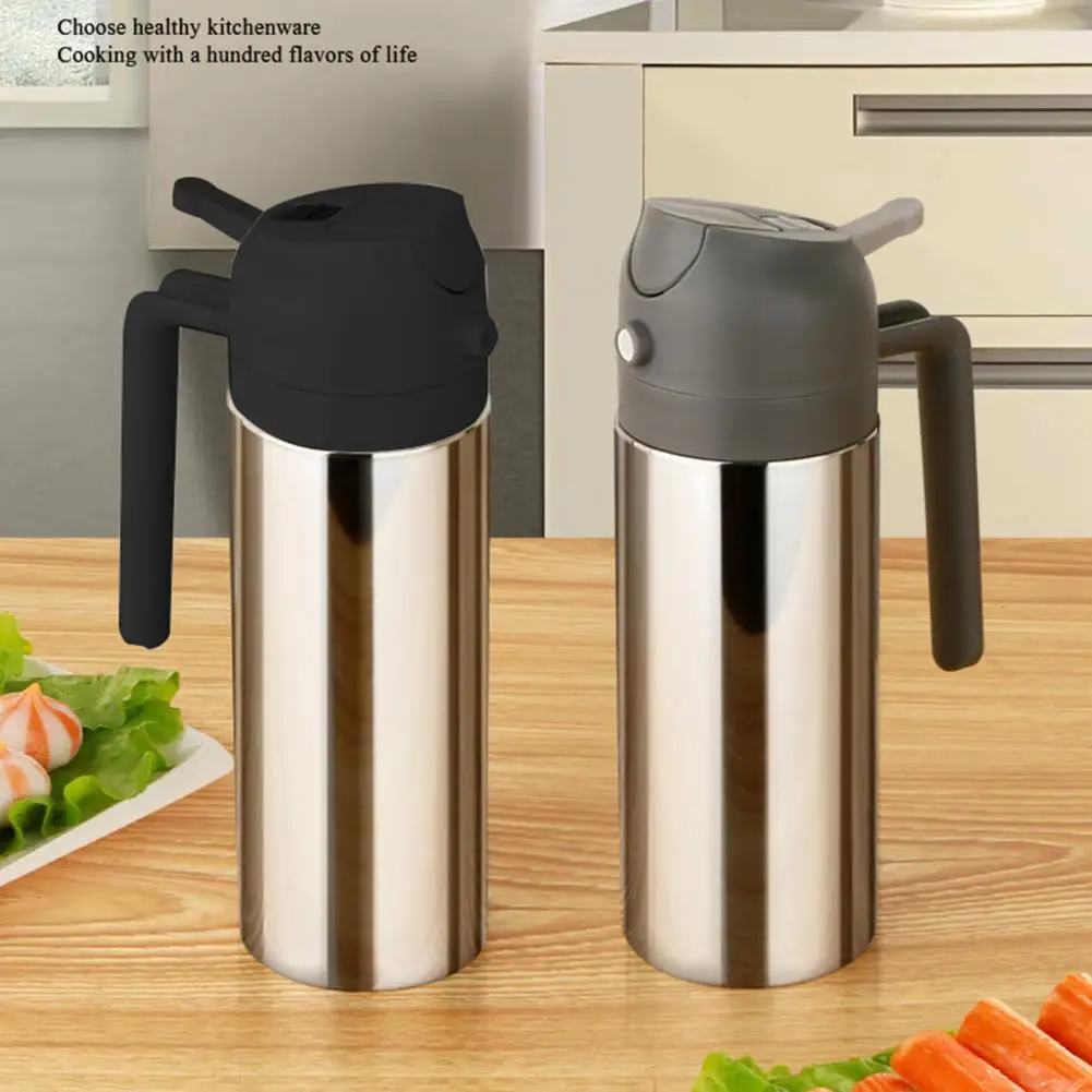 

2 In 1 Oil Dispenser Bottle For Kitchen 360/430/500ml Oil Mister With Dual Nozzles BBQ Oil Sprayer For Cooking Salads Baking