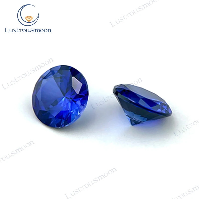 

Lab Grown Royal Blue Sapphire Loose Stone Round Cut AGL Certificate gemstones Jewelry Making gemstones