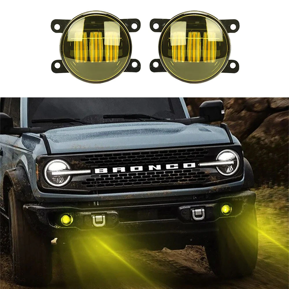 

Car LED Head Lamp Modified Front Headlights Lighting System Accessories For Ford Bronco 2021 2022 2023 Fog Lights Foglamp