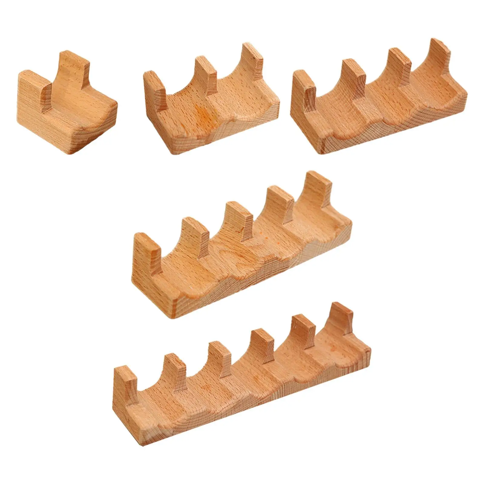 Premium Wood Taco Holder Sushi Plate Rack Decorative Tray for Dining Table Party Kitchen Display view 3