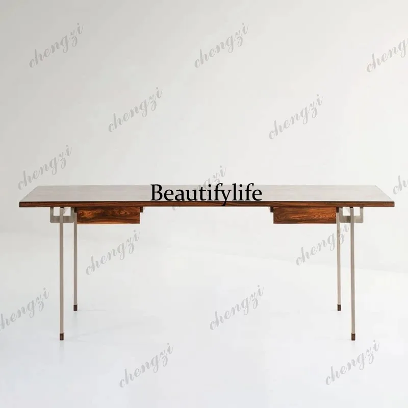 Medieval desk retro stainless steel Nordic desk writing desk