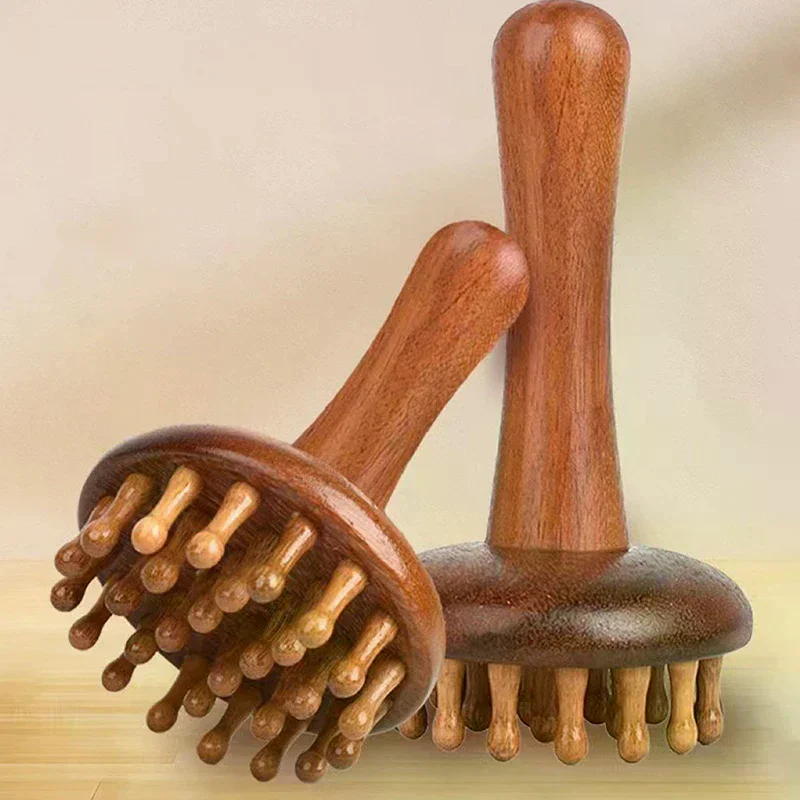 Wooden Mushroom Massager Manual Massage Tool, Wood Mushroom Massage Tools Muscle Tension Local Fat Gua Sha For Full Body Use