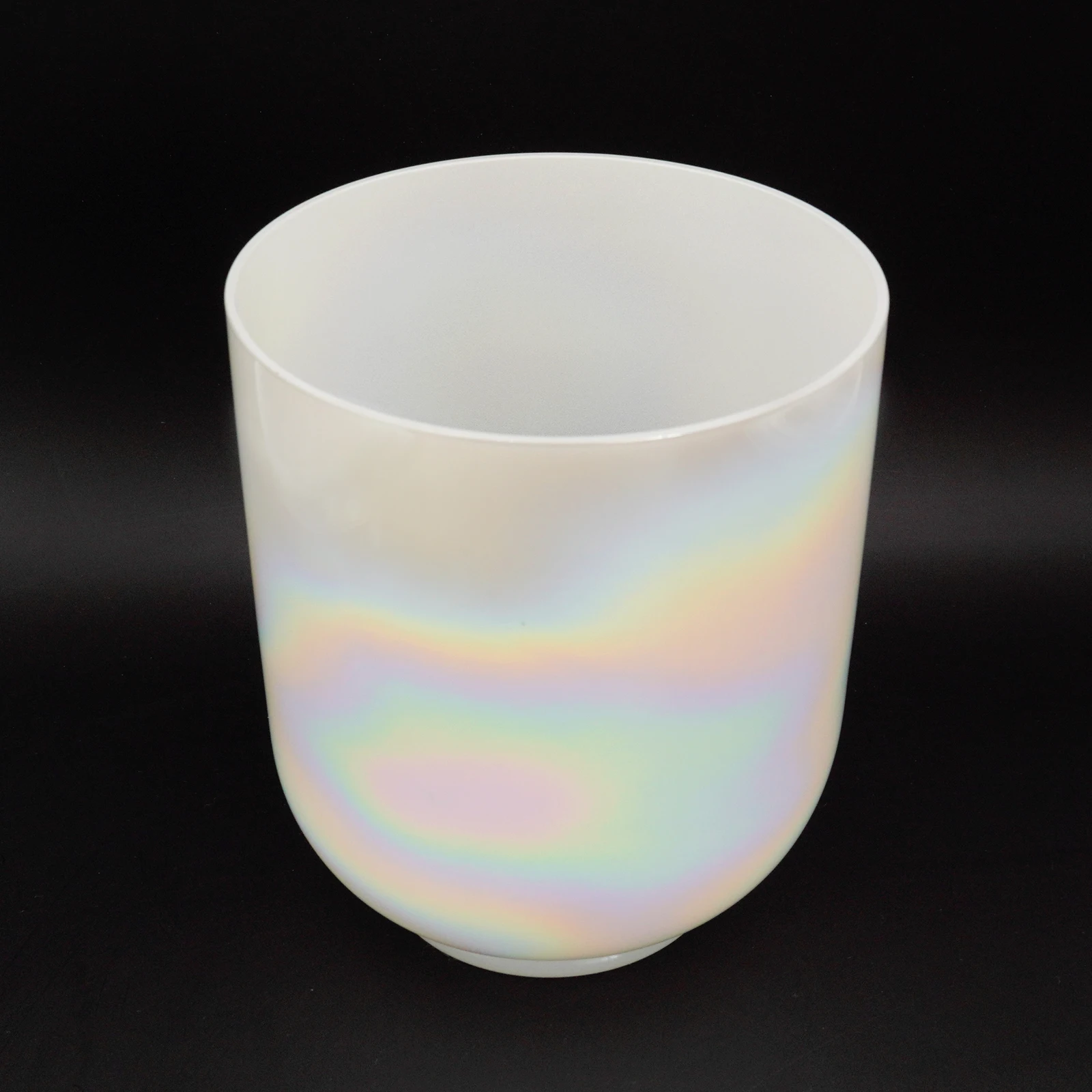 6 inch 432HZ Pearl White Clear Crystal Singing Bowl, Alchemy Cosmic Light Sound Bowl for Sound Healing