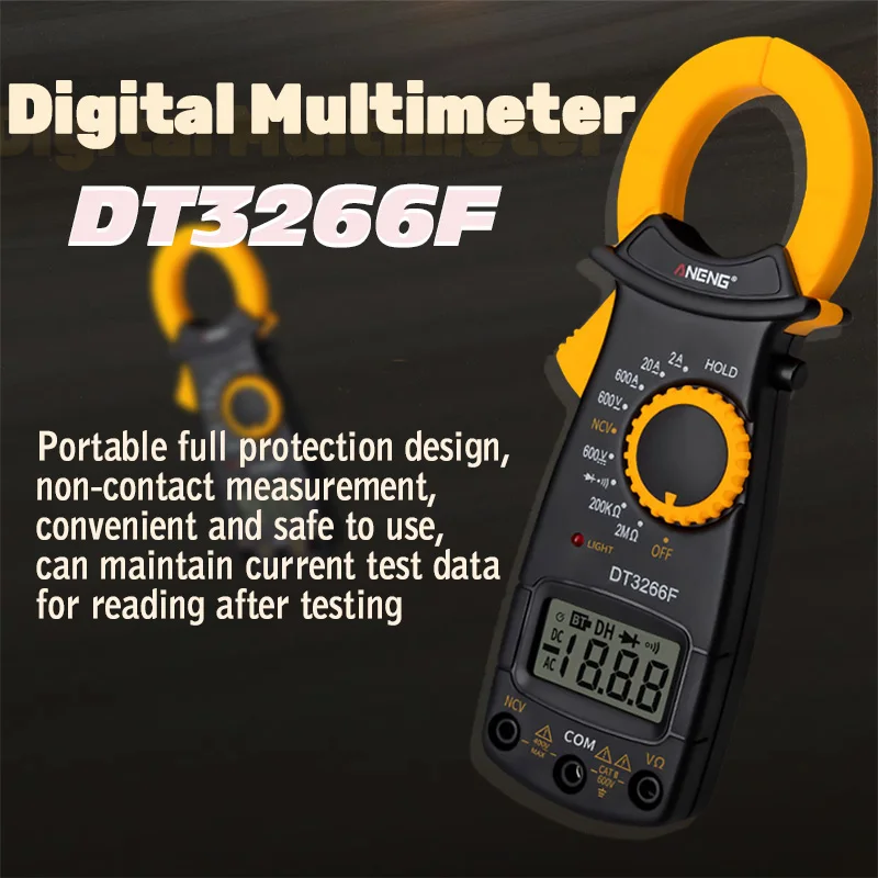 Digital Clamp Meter DT3266 Multimeter Clamp Voltmeter medidor de voltaje medidores de tensão multimetrodigital тестер мультиметр