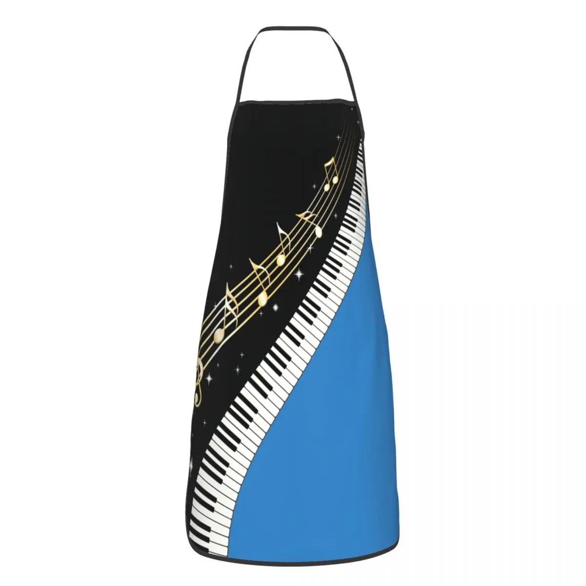 Custom Piano Keys Music Notes Funny Aprons Men Women Adult Unisex Kitchen Chef Bib Tablier Cuisine Cooking Baking Gardening