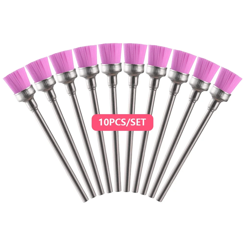 5/10PCS Nail Drill Bits Milling Cutter Cleaning Brushes for Clean Electric Nail Machine File Nail Art Manicure Pedicure Tools