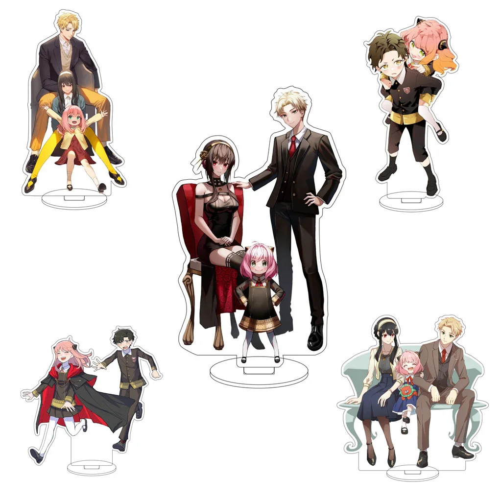 16CM Anime SPY×FAMILY Yor Forger Damian Desmond Fiona Frost Anya Forger Loid Forger Cosplay Acryl-Figurenständer Geschenke Dekorationen