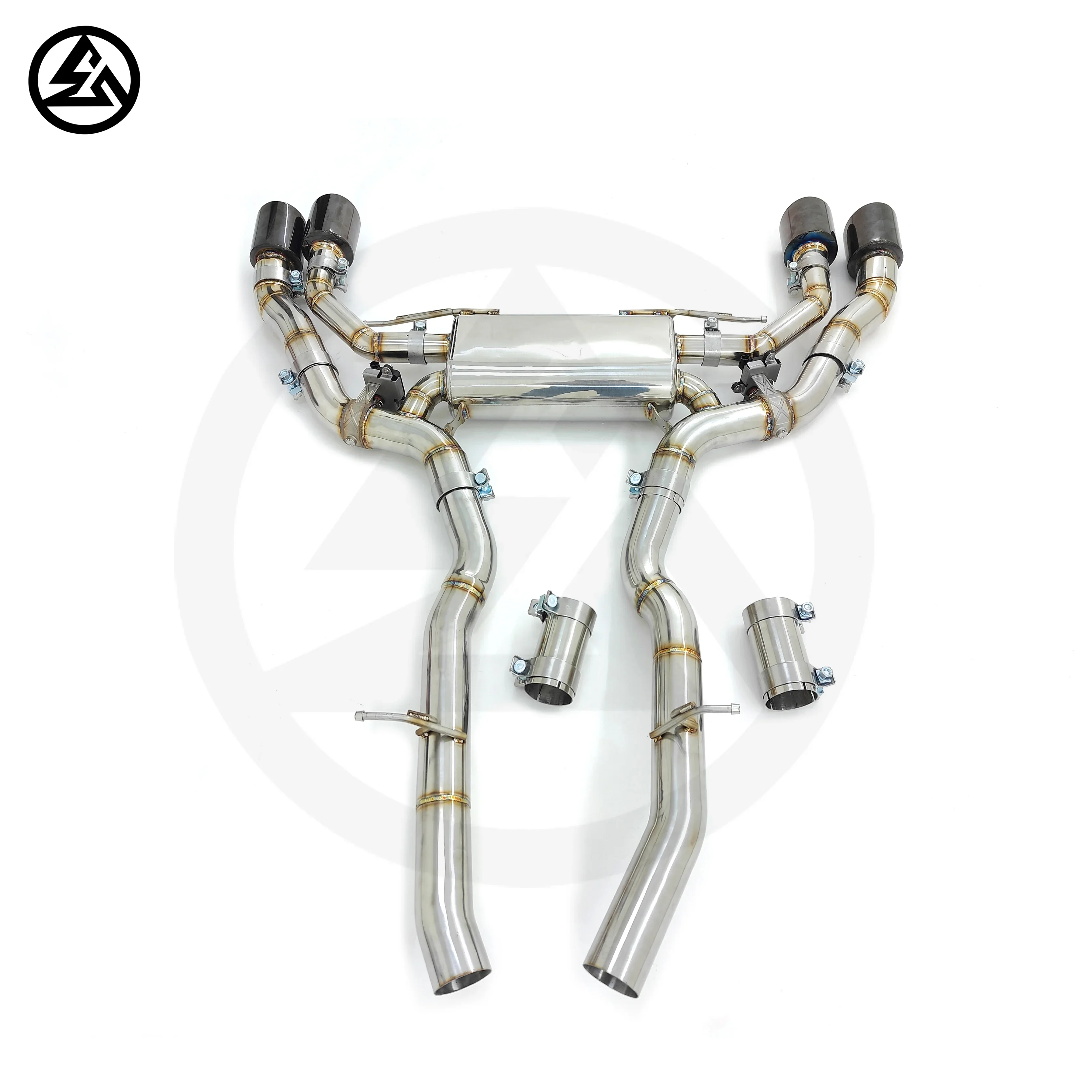 CSZ Exhaust Pipe SS304 Axleback for BMW S58 X3M F97 X4M F98 3.0T OEM Valved Muffler Remote Control Match Equal Length Midpipe