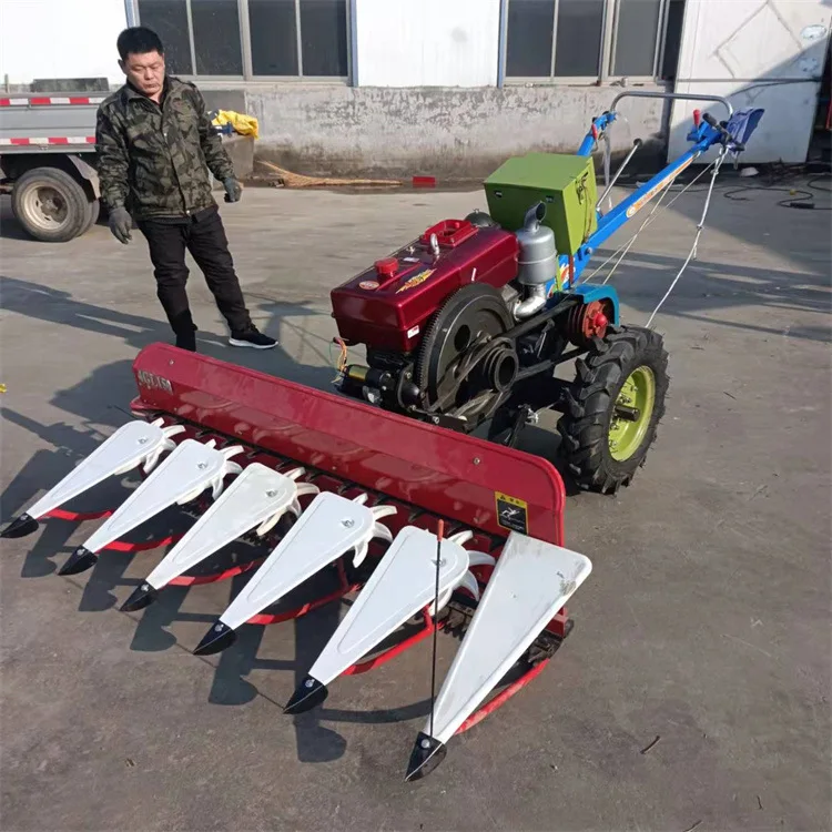 WSL 2024 New 15HP 2000-300sqm/H Mini Rice Harvester Machine For Rice Maize And Soybeans