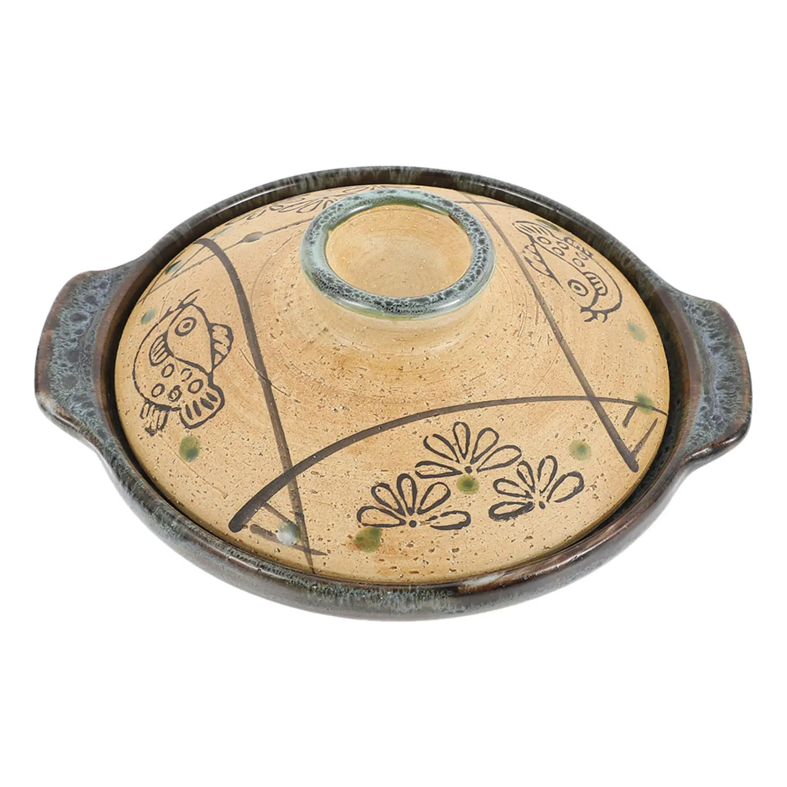 

Smooth Surface Ceramic Casserole Pot Easy to Clean Flat Base for Quick Cooking Stewing Pot Kitchen Cookware Home Restaurant Use