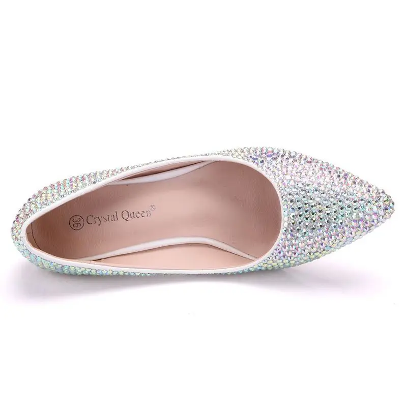 Sapato feminino salto alto 5cm, calçado feminino ponta fina com strass