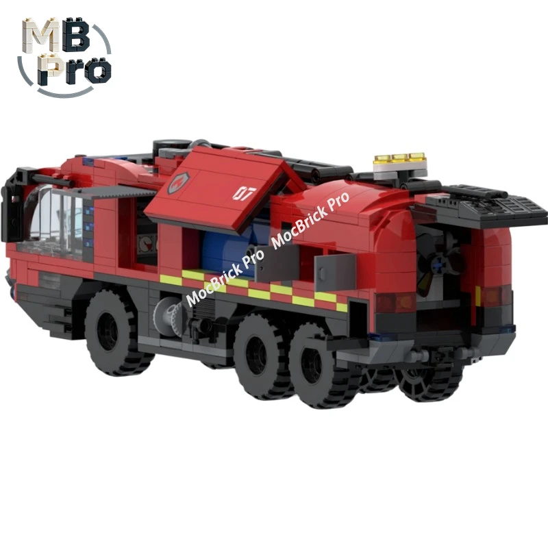 Airport Fire Truck BuildingBlock Set - Aviation Emergency Rescue Vehicle Model, Fun Creative Toy for Collecting or Gifting830pcs