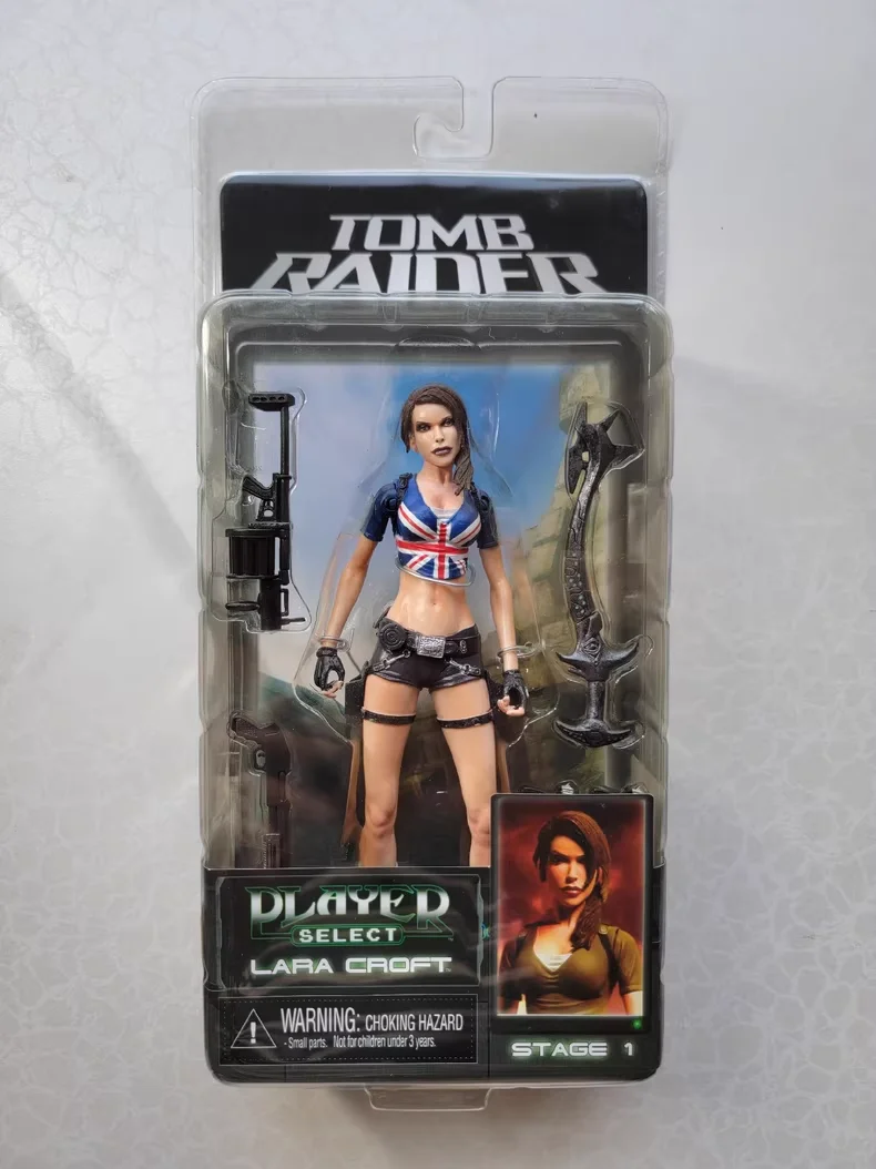 NECA ララ・クロフト（トゥームレイダー）アクションフィギュア - 新品未開封、希少で絶版の一点物コレクターズアイテム