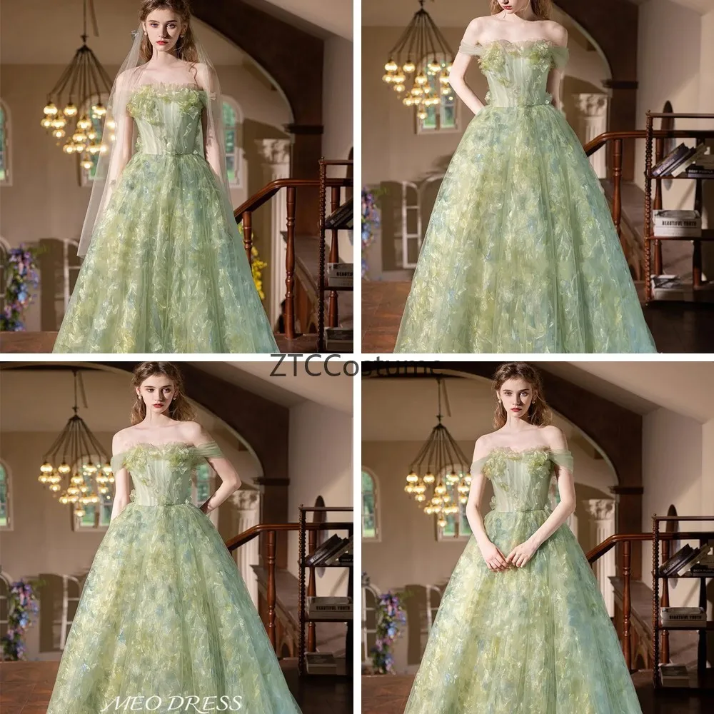 

Elegant Mori Fairy Cosplay Dress for Women Luxury Evening Gown Bride Wedding Party Long Dress