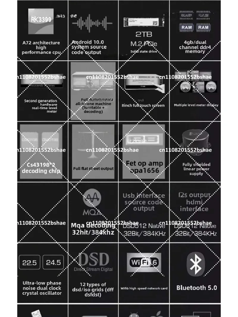 Digital music HIFI audiophile streaming media player with long service life and durable safety