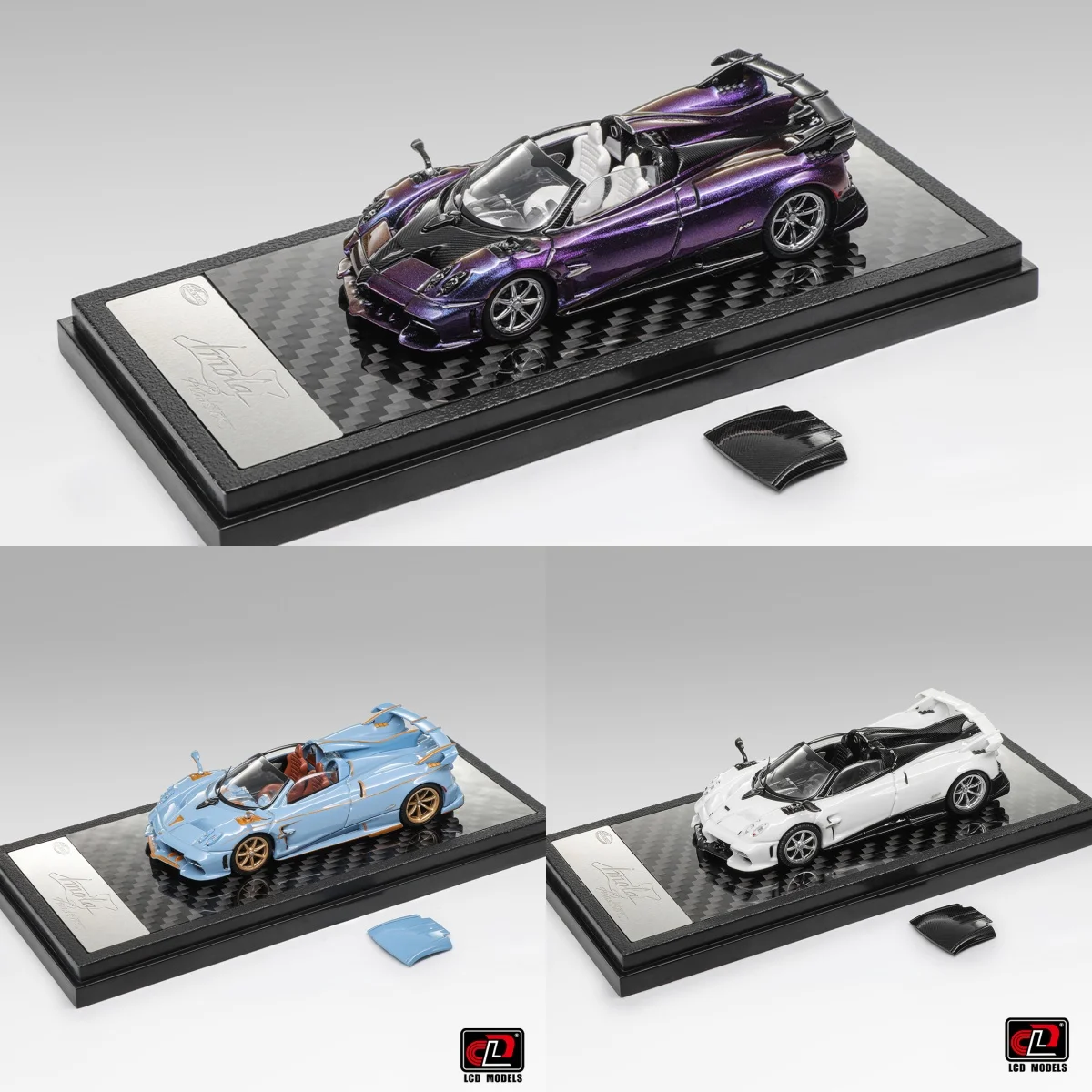 LCD Model 1:64 Pagani Imola Roadster Convertible Supercar Alloy Diecast Model Car Collectible Gift Ornament