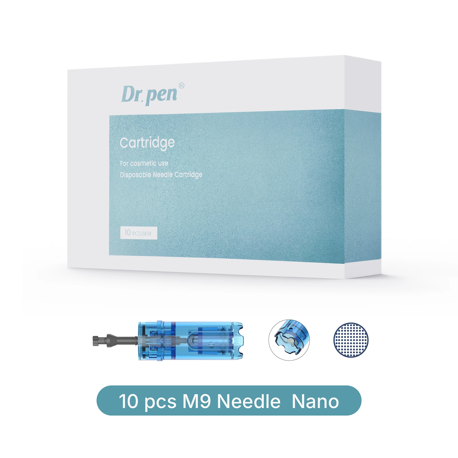 Dr.pen M9 Cartridge-naalden: 18/36/42/Ronde Nano Anti-Terugstroom Bajonetkoppen met Chip-gestuurde, Instelbare Naaldlengte