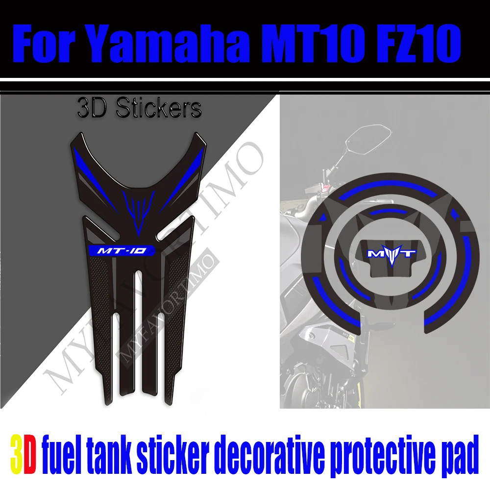 ank Pad Grips For Yamaha MT10 FZ10 FZ MT - 10 MT-10 SP Motorcycle Gas Fuel Oil Kit Knee Protector Hyper Naked 3D Stickers Decals