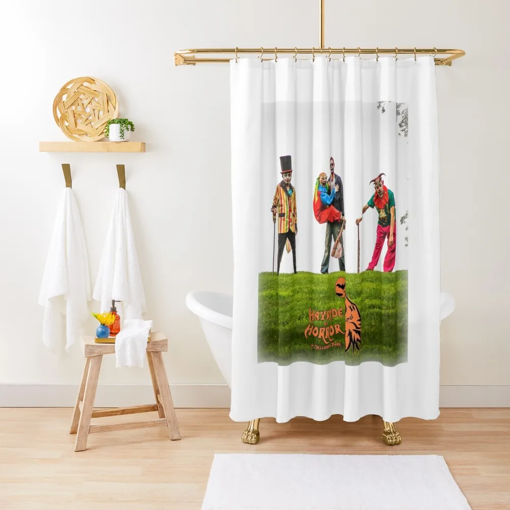 

Hayride of Horror Clowns Shower Curtain Shower For Bathrooms Shower Waterproof Curtain