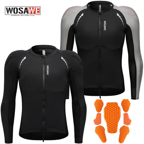 WOSAWE-Chaqueta de carreras de motos para hombre, equipo de protección CE todoterreno, armadura suave para Motocross, Protector corporal, equipo de carreras deportivo