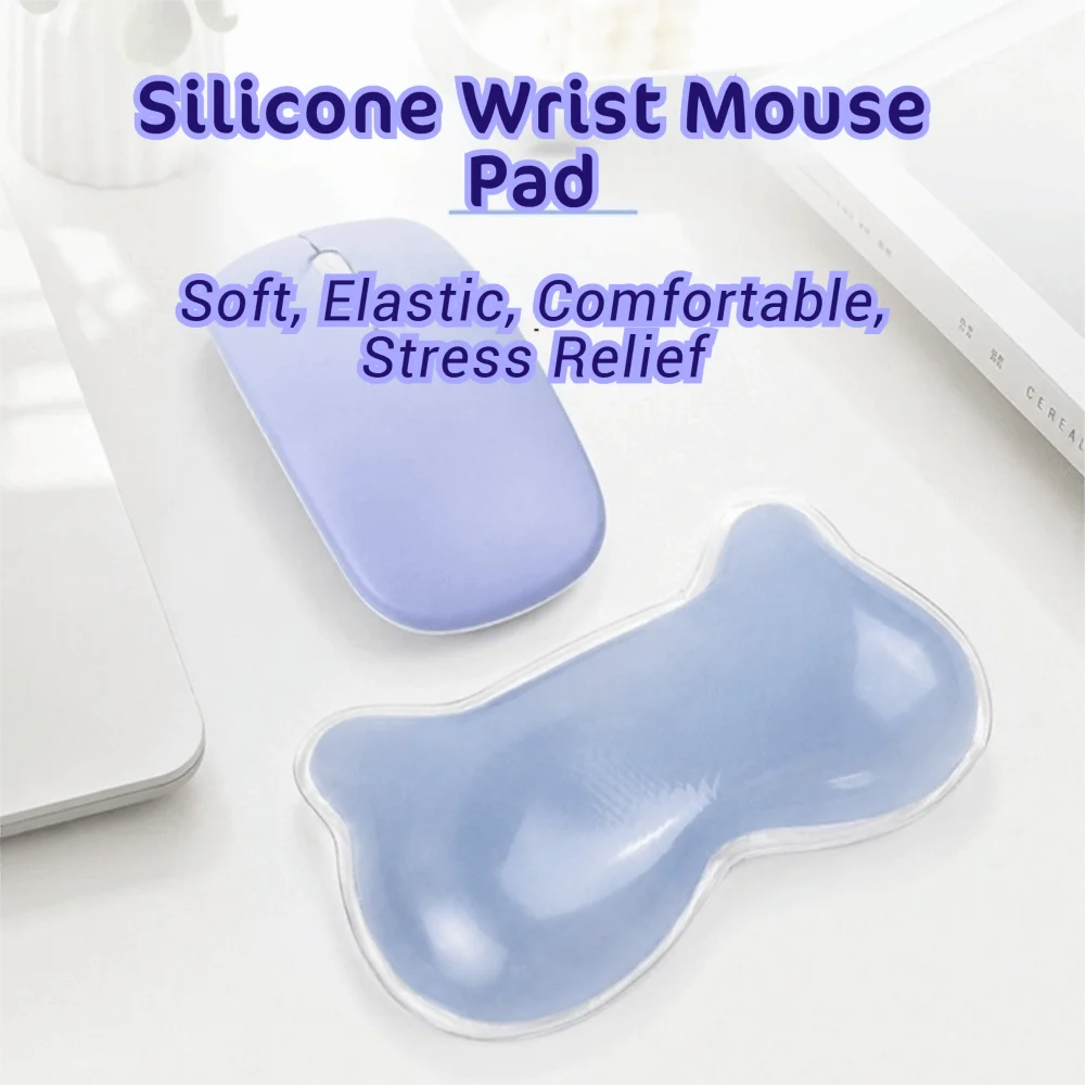 Soft Silicone Mouse Wrist Rest Transparent Base Non Slip Ergonomic Mouse Pad Anti Slip Hand Pillow Cushion