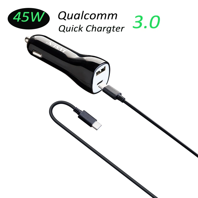 Mini Car Charger Laptop Adapter USB Type C 2 Port for  iPhone 11/11 Pro/11 Pro Max/12/12 mini/12 Pro/12 Pro/8 /9Fast Chargin