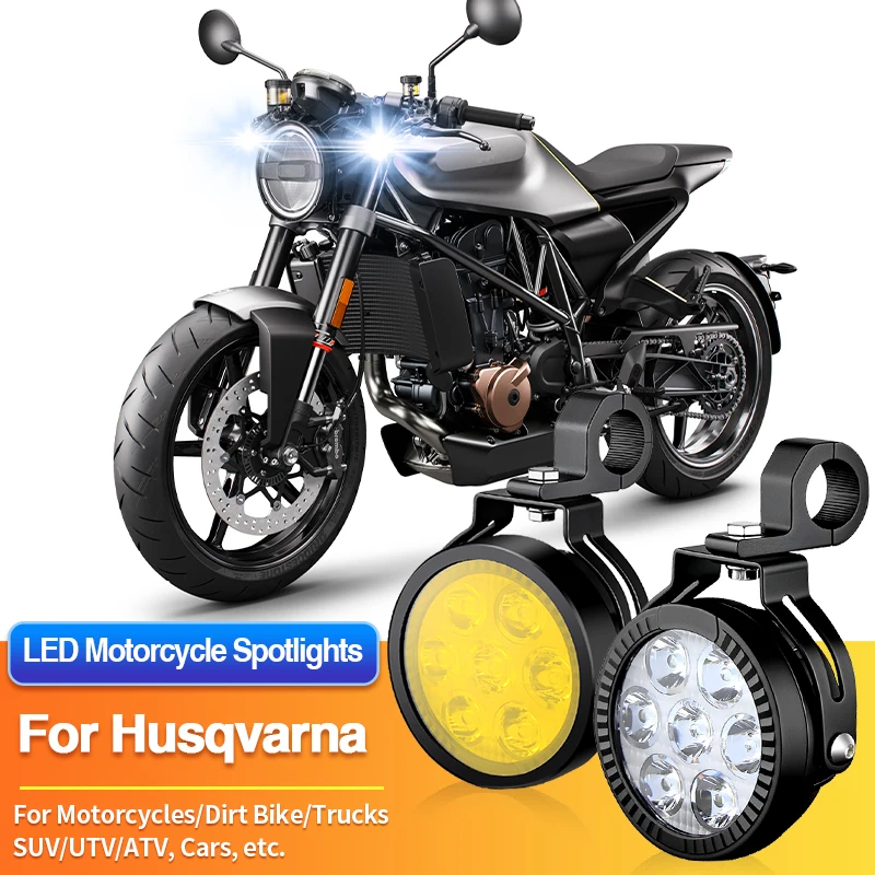 1 Set LED Motorcycles Headlight 2 Color Spotlight Truck ATV for Husqvarna TC50/TC65/TC85/TC250/TE150/TE250/TX125/TX300i/VITPILEN