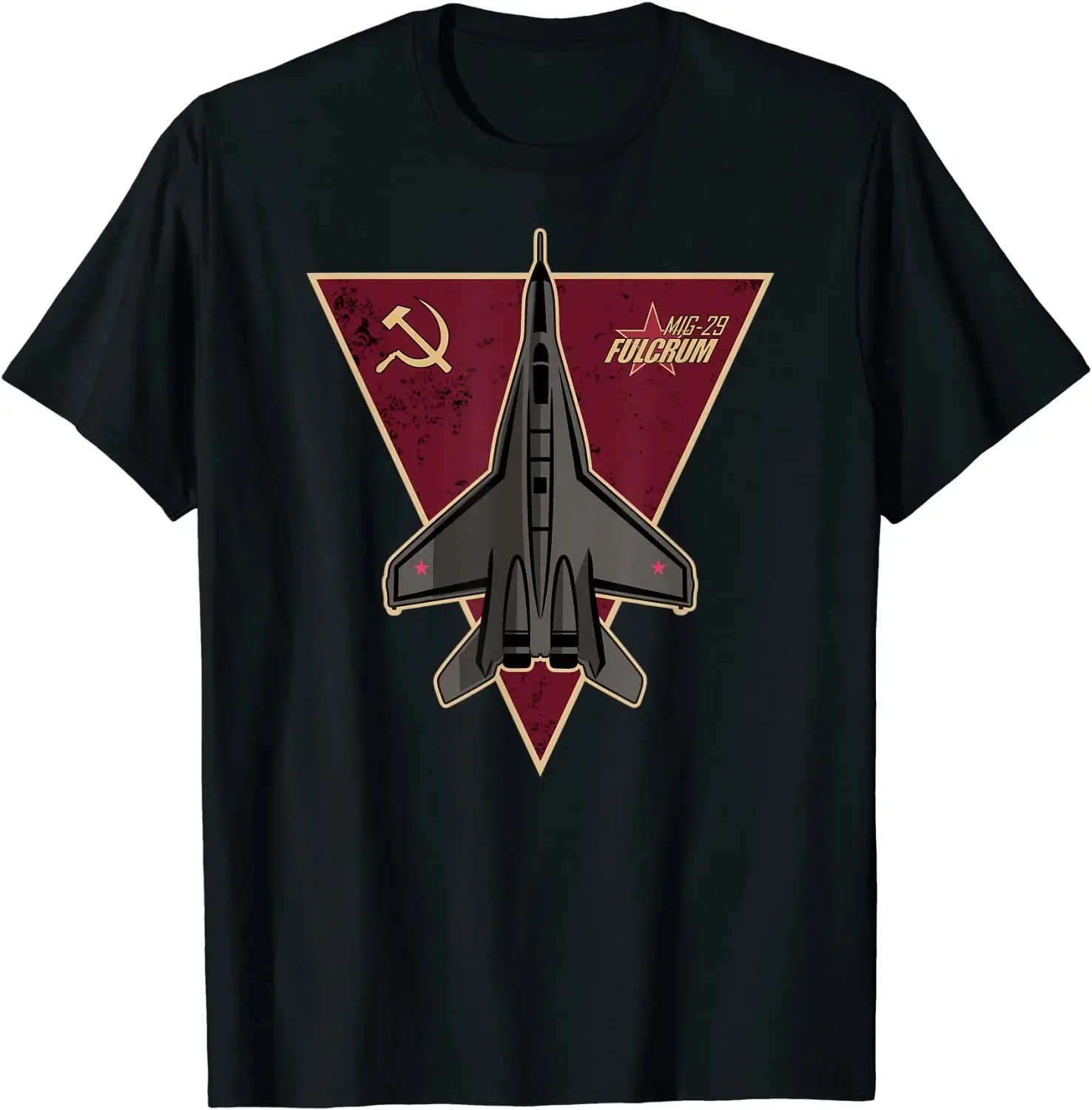 Soviet Russia Mig 29 Fulcrum Fighter T-Shirt 2024 Custom Printed Shirts Men Clothing Tops Graphic T Shirts Camisetas