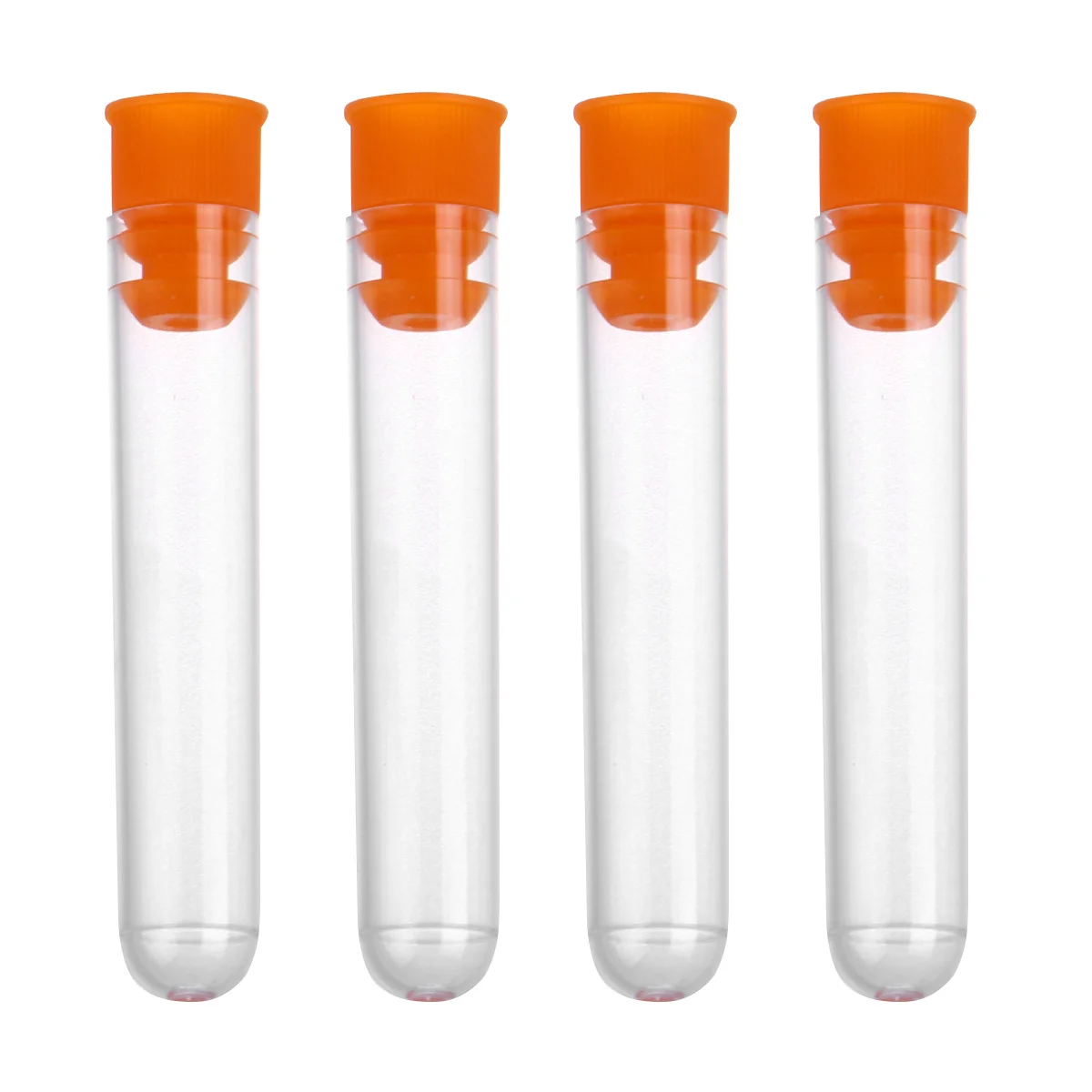 

100 Pcs Experiments Plastic Test Tube Lotion Bottle with Cover Containers Tubes