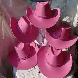 Western cowboy hat suede outdoor visor men's riding hat women's pink jazz cowboy big brim cowboy hat sombrero hombre