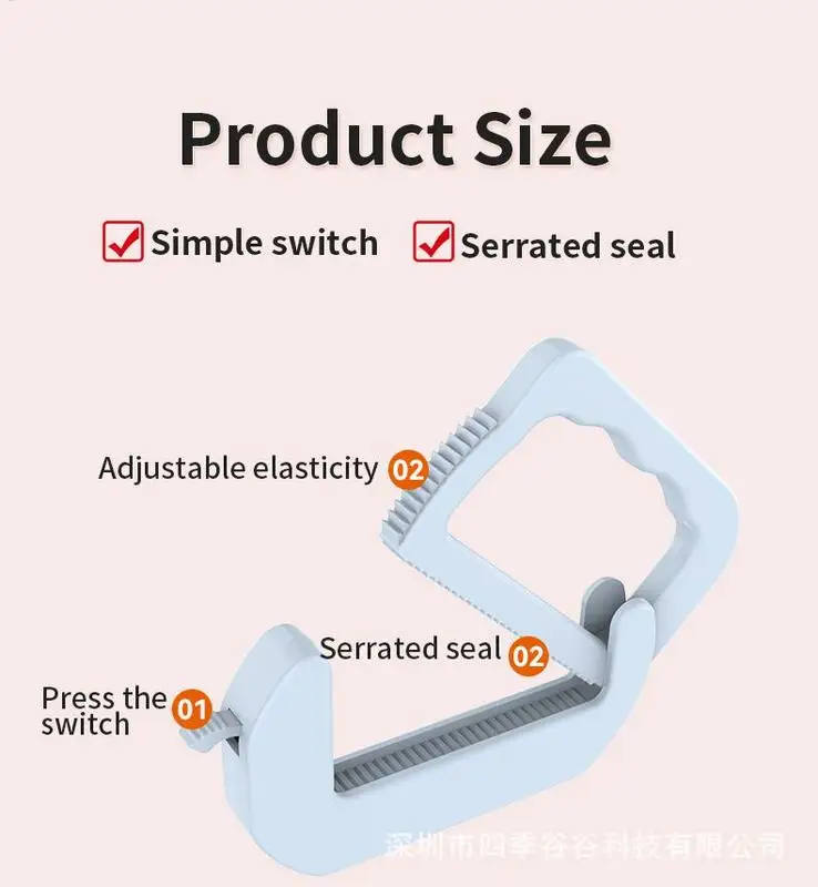 Chip Clips Kitchen Clips For Open Bags Adjustable Snack Packaging Container Sealing Clamp For Home Food Storage Fastening