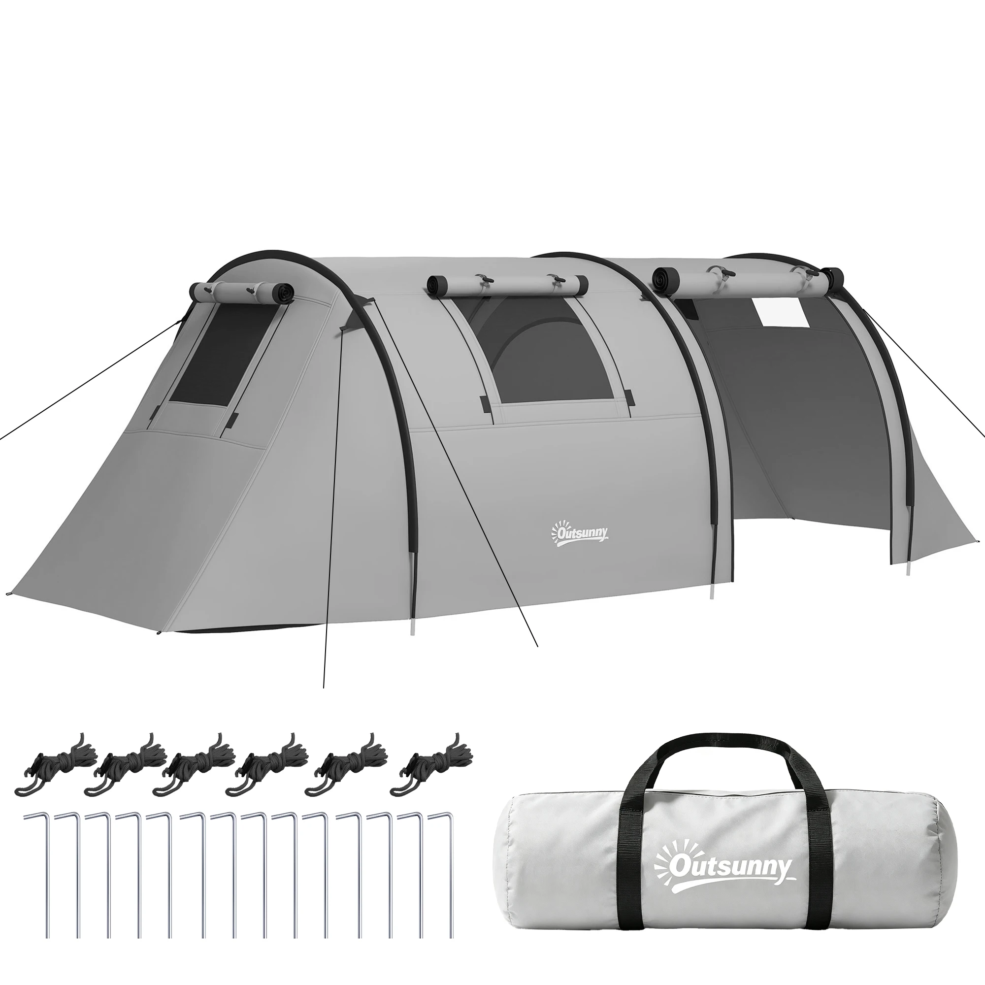 Outsunny kampeertent voor 3 personen 470X220X150 cm
