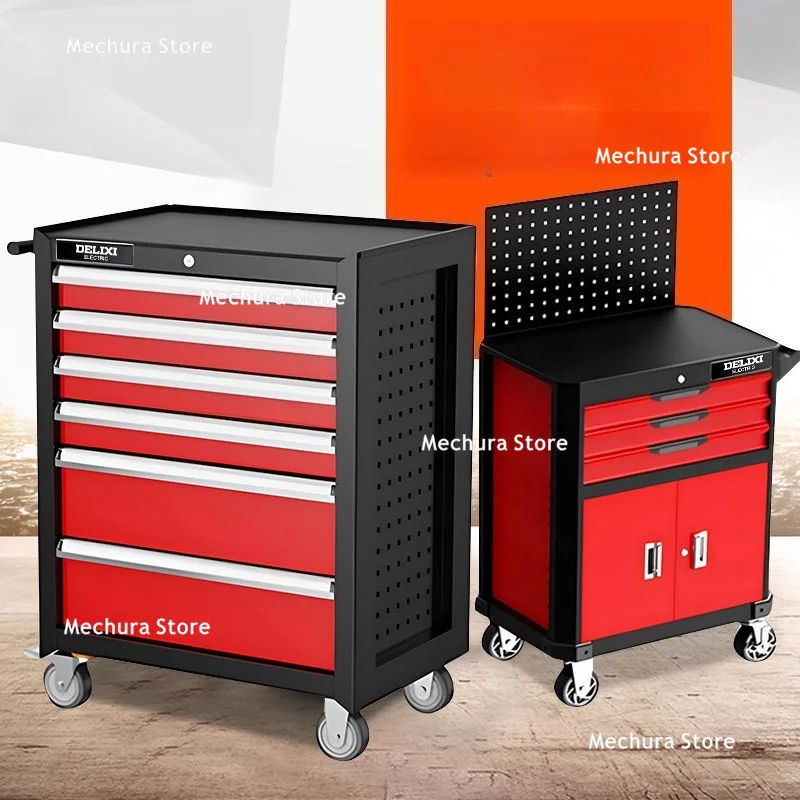 Complete Mobile Tool Cart Set Tools – Heavy Duty Garage Mechanic Rolling Tool Trolley Drawers Storage Cabinet Utility Cart JT40